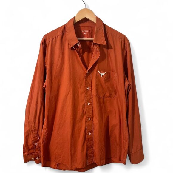 Texas Longhorns Burnt Orange Antigua button down shirt - Picture 1 of 7